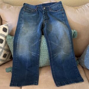 Free People Indigo Wide Ankle Jeans
